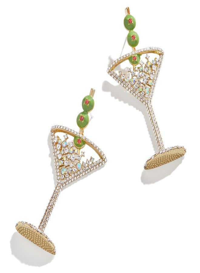 BaubleBar Pimento Momento Earrings - Fun Dirty Martini Statement Earrings for Women, Costume Jewelry - Image 1